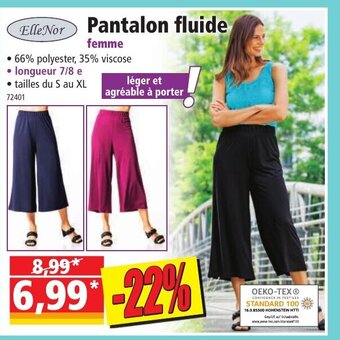 Norma Elle Nor Pantalon Fluide offre