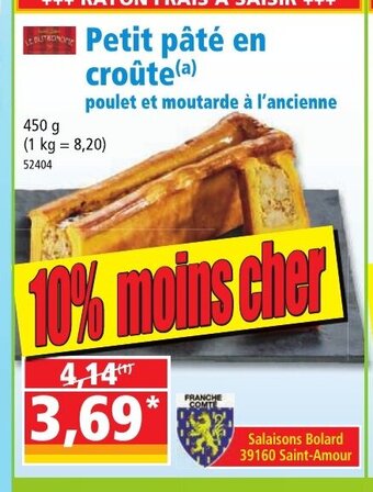 Norma Petit Pâté En Croûte offre