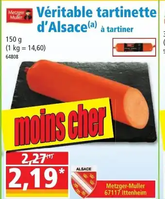 Norma Véritable Tartinette d'Alsace offre