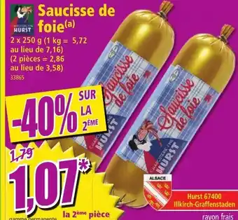 Norma Saucisse de Foie offre
