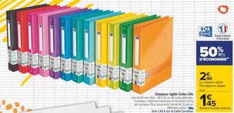 Carrefour Oxford classeur rigide color life offre