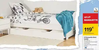 Carrefour Leonie lit banquette blanc offre