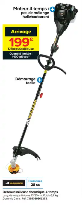 Castorama Débroussailleuse thermique 4 temps offre