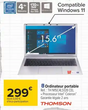 Carrefour Thomson ordinateur portable offre