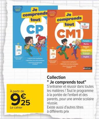 Carrefour Collection " je comprends tout" offre