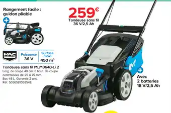 Castorama Tondeuse sans fil offre