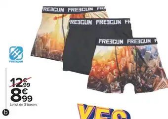 Carrefour Freegun boxers garçon offre