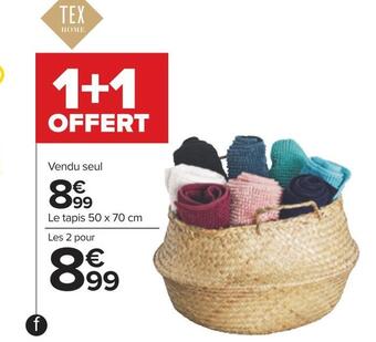 Carrefour Tex home tapis "chenille" offre