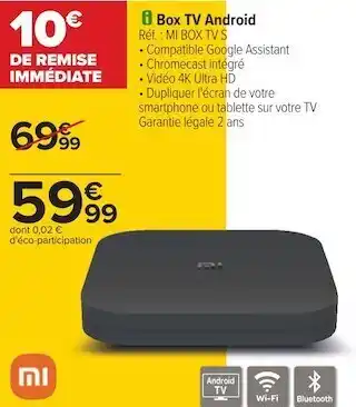 Carrefour Xiaomi box tv android offre