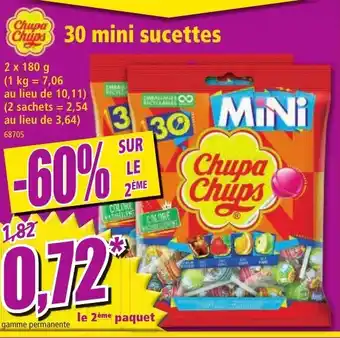 Norma Chupa Chups 30 Mini Sucettes offre
