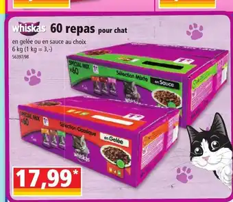 Norma Whiskas 60 Repas Pour Chat offre