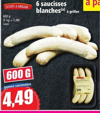 Norma 6 Saucisses Blanches offre