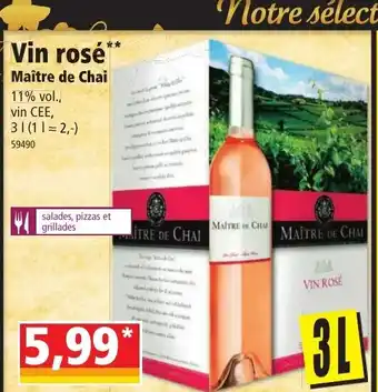 Norma Vin Rosé Maître de Chai offre
