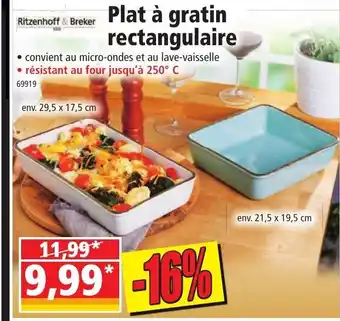Norma Plat à Gratin Rectangulaire offre