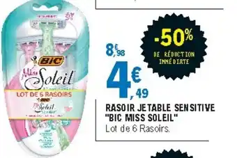 E.Leclerc Rasoir Jetable Sensitive Bic Miss Soleil offre