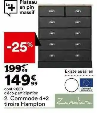 BUT 2. commode 4+2 tiroirs hampton offre