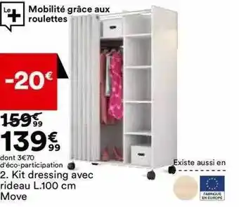 BUT 2. kit dressing avec rideau offre