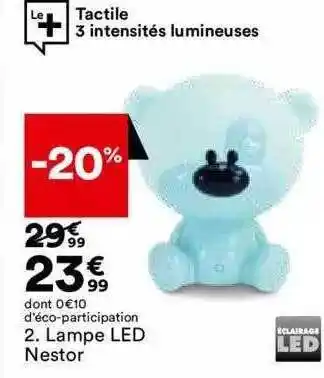 BUT 2. lampe led nestor offre