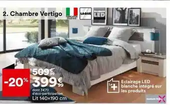 BUT Chambre vertigo lit 140x190cm offre