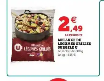Hyper U Mélange de légumes grilles surgelé u offre