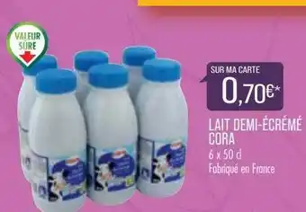 Match Lait demi-écrémé cora offre
