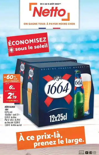 Netto Bière blonde 1664 offre