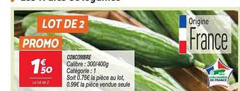 Netto Concombre offre