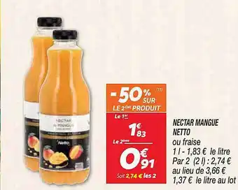 Netto Nectar mangue netto offre