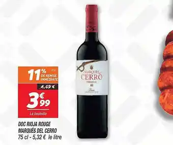 Netto Doc rioja rouge marqués del cerro offre