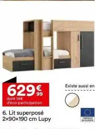 BUT Lit superposé lupy offre