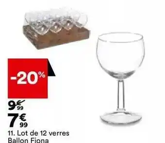 BUT Lot de 12 verres ballon fiona offre