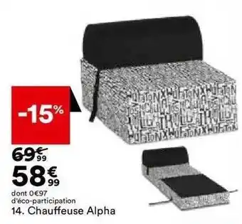BUT Chauffeuse alpha offre