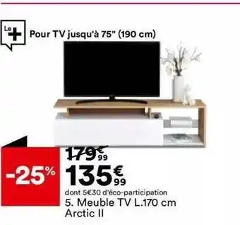BUT Meuble tv l.170 cm arctic ii offre