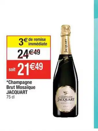 Cora x Carrefour Champagne brut mosaïque jacquart offre