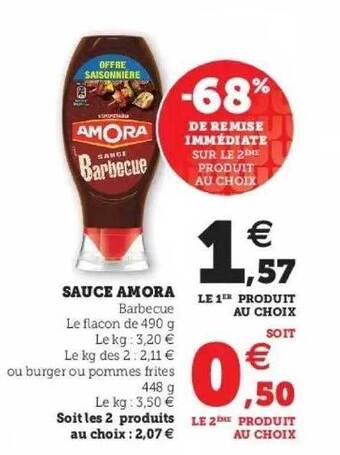 Hyper U Sauce amora offre
