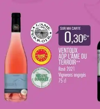 Match Ventoux aop l'ame du terroir offre