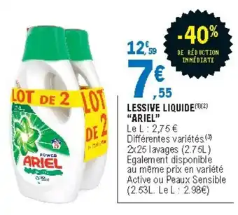 E.Leclerc Lessive Liquide ariel offre