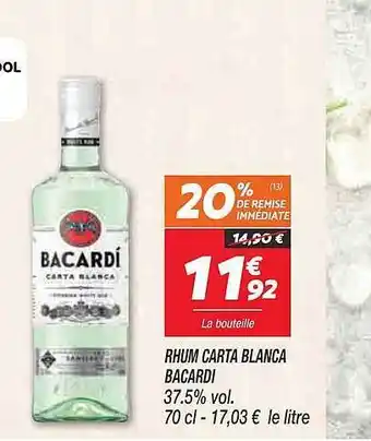 Rhum carta blanca bacardi