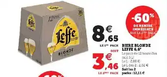 U Express Bière blonde leffe 6,6° offre