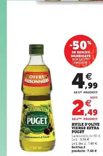 U Express Huile d'olive vierge extra puget offre