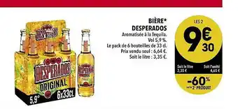 Supeco Bière desprados offre