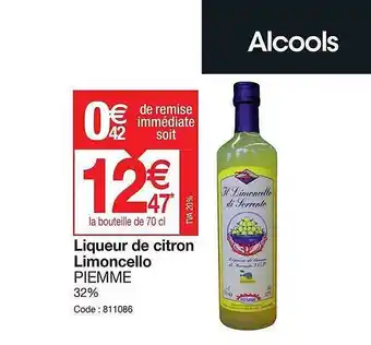 Promocash Liqueur de citron limoncello piemme offre