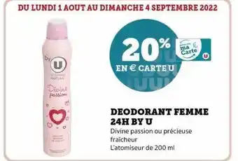 Super U Déodorant femme 24h by u offre