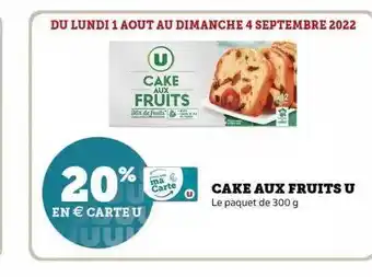 Cake aux fruits u