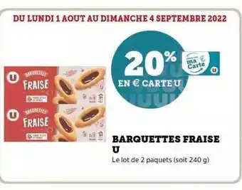 Super U Barquettes fraise u offre
