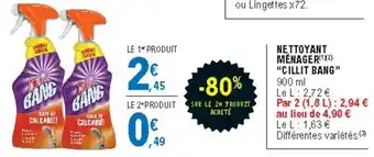 E.Leclerc Nettoyant Ménager Cillit Bang offre