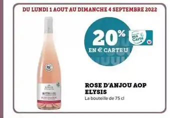 Super U Rose d'anjou aop elysis offre