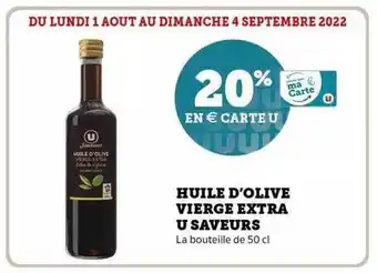 Super U Huile d'olive vierge extra u saveurs offre