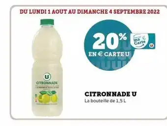 Super U Citronnade u offre