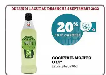Super U Cocktail mojito u 15° offre